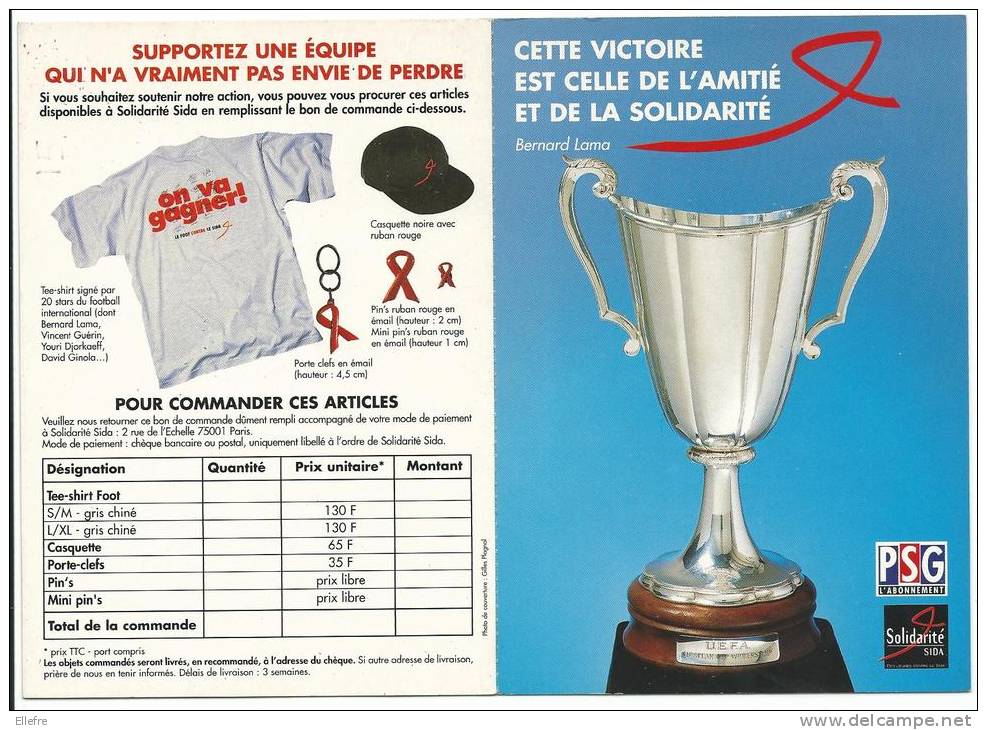 Bulletin D'abonnement PSG, Saison 1996-1997, Liste Des Articles Publicitaires Au Dos. Bon état Vierge Voir Scan - Sport En Toerisme