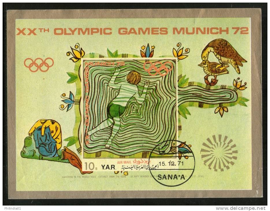 Yemen Arab Republic Munich Olympic Games Paintings M/s Cancelled # 13472 - Summer 1972: Munich