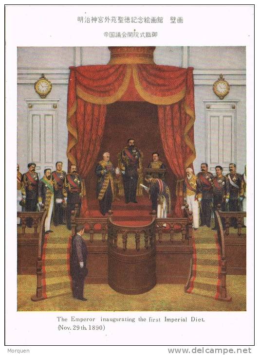 1806. Postal Emperador De JAPON  Inaugurando Imperail Diet 1890 - Otros & Sin Clasificación