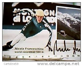 BORMIO 2000 CAMPIONATI EUROPEI SHORT TRACK NICOLA FRANCESCHINA WORLD RECORMAN ANNULLO  TARGHETTA  VB2000  EE13730 - Wintersport