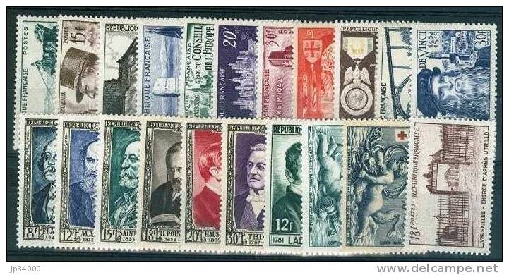 FRANCE Année Complete 1952 Neuve Sans Charniere. ** (MNH) - 1950-1959