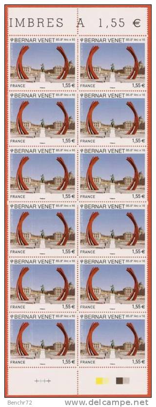 BLOC DE 12 TP BERNAR VENET - NEUF - UNIQUE - TRAITS PARASITES BLANCS VERTICAUX - Unused Stamps