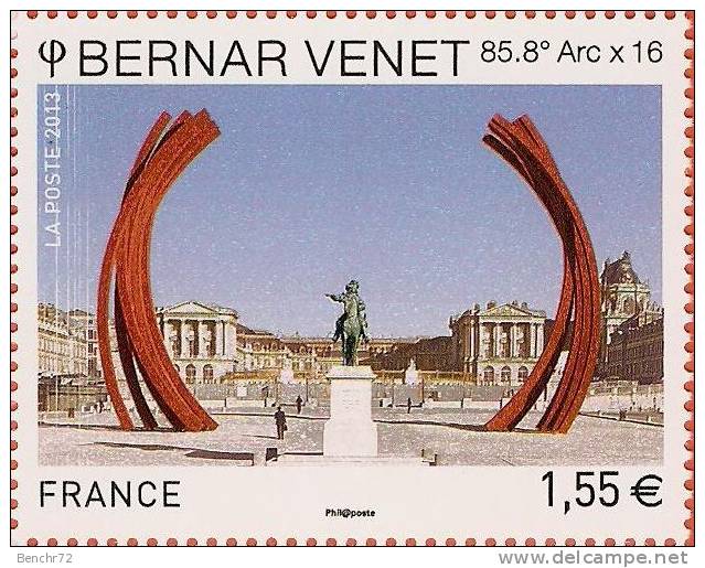 BLOC DE 12 TP BERNAR VENET - NEUF - UNIQUE - TRAITS PARASITES BLANCS VERTICAUX