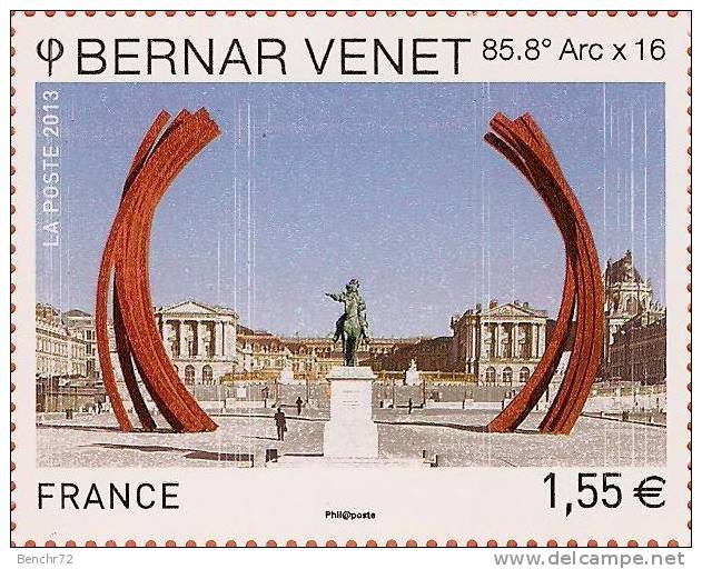 BLOC DE 12 TP BERNAR VENET - NEUF - UNIQUE - TRAITS PARASITES BLANCS VERTICAUX