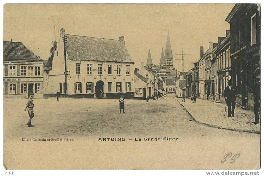 Antoing :  La Grand'place  ( Ecrit 1906 Avec Timbre ) - Antoing