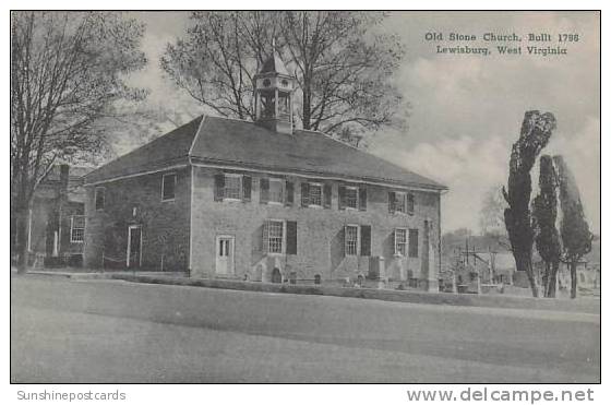 West Virginia Lewisburg Old Stone Church Albertype - Otros & Sin Clasificación