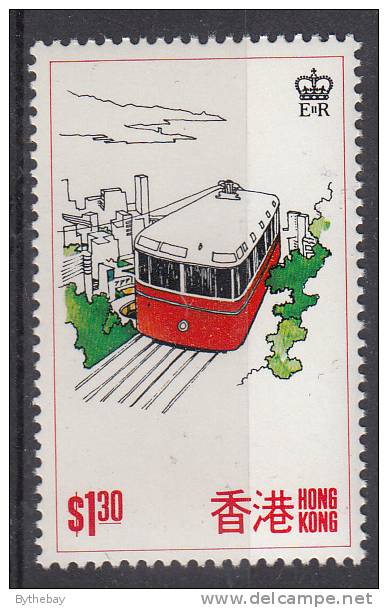 Hong Kong MNH Scott #340 $1.30 Funiculur Railway - Tourist Publicity - Unused Stamps