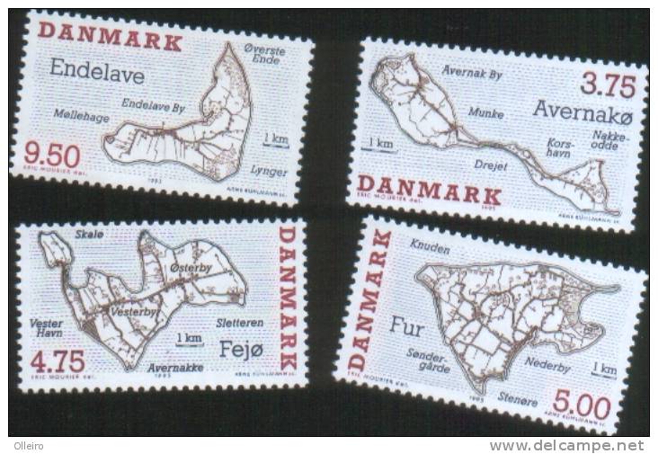 Danimarca Danmark Denmark Dänemark 1995 Isole Danesi  Danish Islands 4v  ** MNH - Unused Stamps