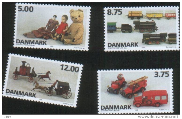 Danimarca Danmark Denmark Dänemark 1995 Giocattoli Danesi  Danish Toys 4v  ** MNH - Unused Stamps