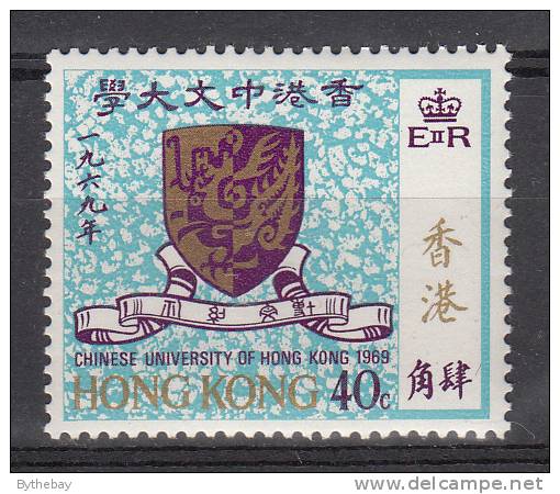 Hong Kong 1969 MNH Scott #251 40c Chinese University Seal - Nuovi