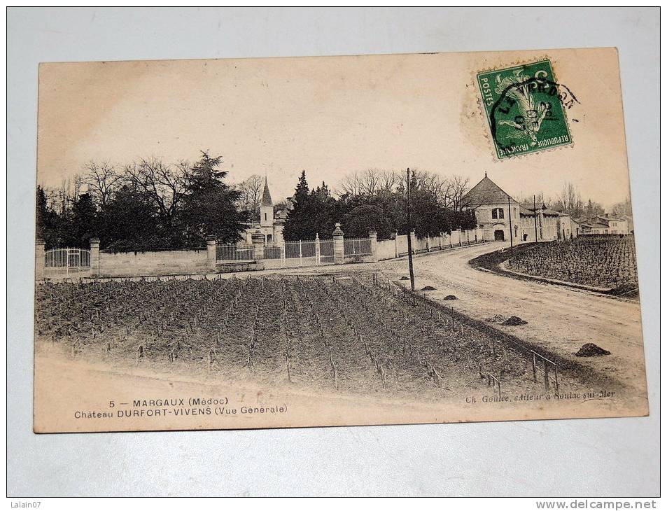 Carte Postale Ancienne : MARGAUX : Chateau  DUFORT-VIVENS , Vue Generale - Margaux