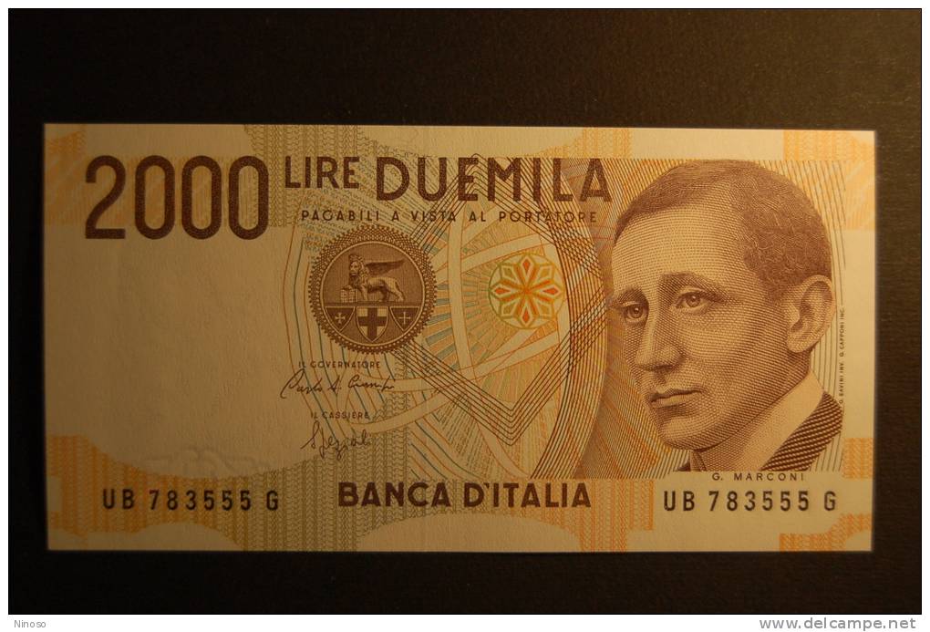 ITALIA 2000 LIRE MARCONI FDS PERFETTO - 2000 Lire