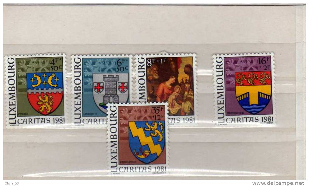 Luxembourg (1981) - "Caritas. Armoiries" Neufs** - Used Stamps