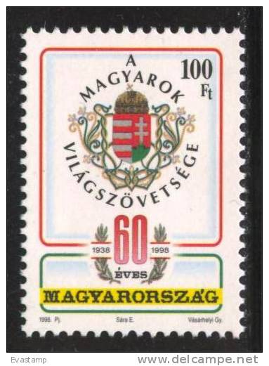 HUNGARY - 1998. World Federation Of Hungarians, 60th Anniversary MNH!! Mi 4513. - Ongebruikt