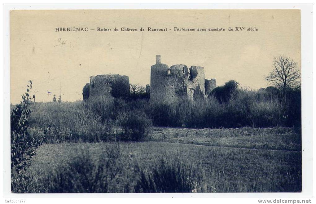 K23 - HERBIGNAC - Ruines Du Château De RANROUET (1933) - Herbignac