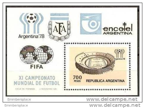 ARGENTINA -  1978 FOOTBALL WORLD CUP S/S MNH *** - Blocks & Kleinbögen