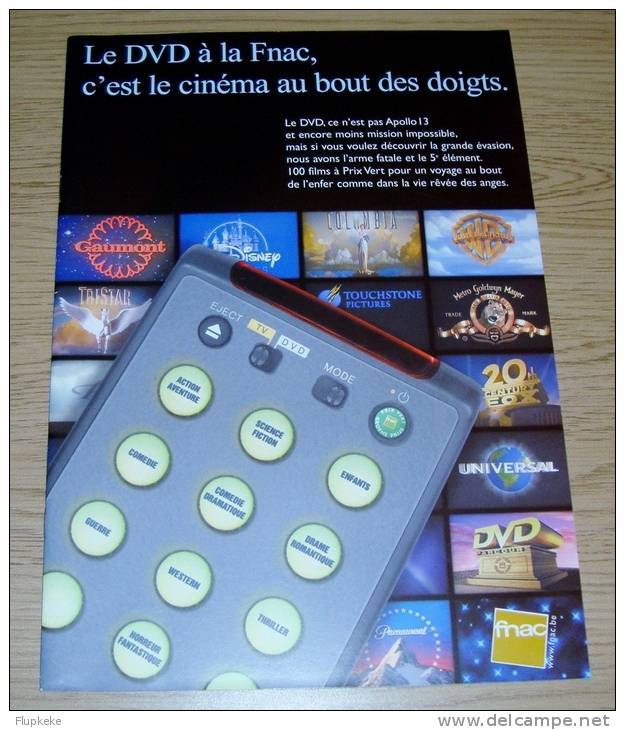 Catalogue Promo FNAC Le Dvd à La Fnac C´est Le Cinéma Au Bout Des Doigts - Dossiers De Presse