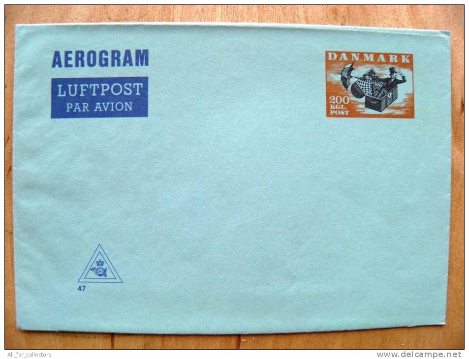 Mint Aerogramme Aerogram From Denmark Air Mail Air Letter Par Avion 200 - Poste Aérienne