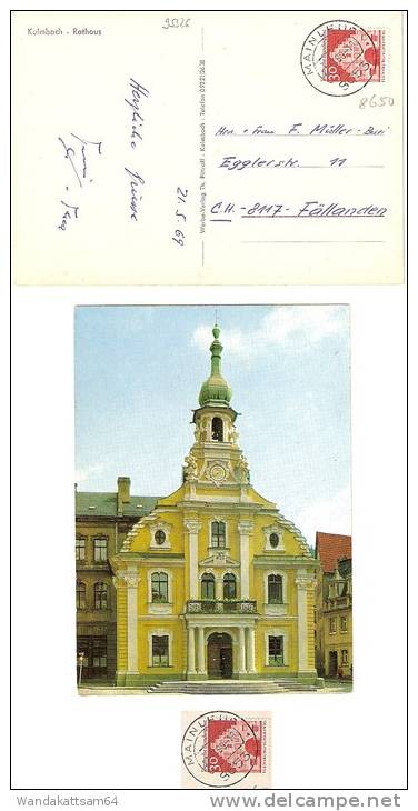 AK Kulmbach - Rathaus 27.5.69 - 16 8653 MAINLEUS Nach 8117 Fällanden Schweiz - Kulmbach