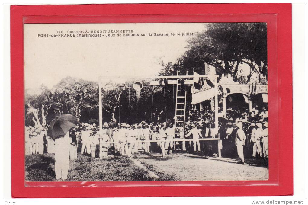 MARTINIQUE /FORT DE FRANCE (97) / FÊTES / JEUX / Jeux De Baquets Sur La Savane Le 14 Juillet / Animation - Fort De France