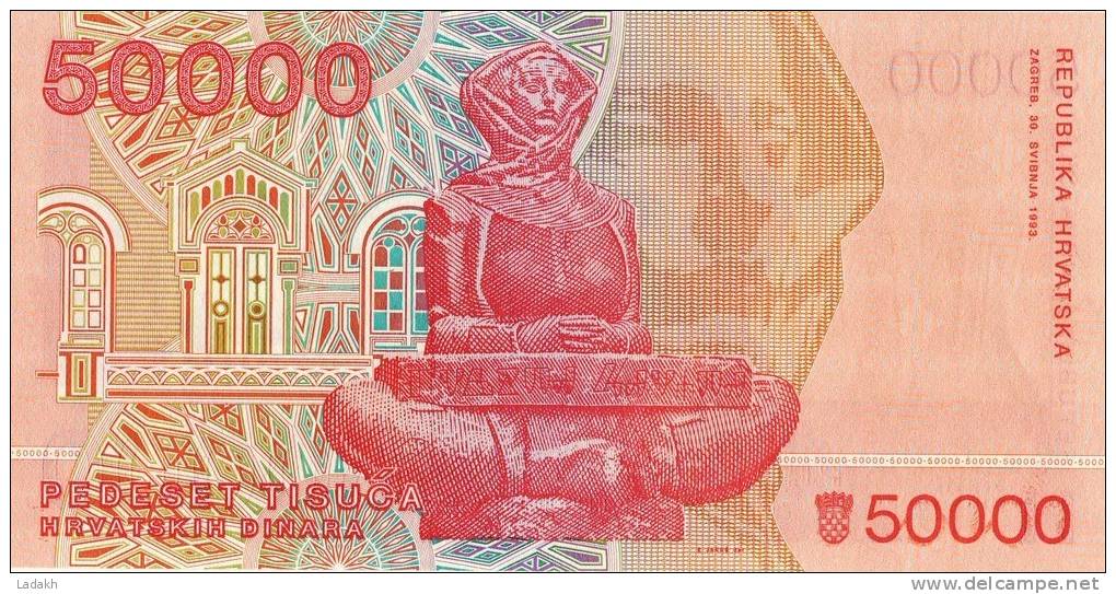 BILLET 50000 DINARS #  1992 # NEUF - Croatia