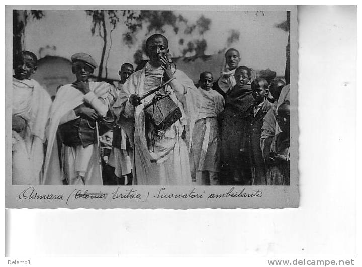 Eritrea:  Asmara (Colonia Eritrea) Suonatori Ambulanti - Eritrea