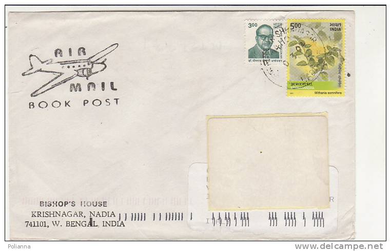 A2029 - 2 Valori India Su Busta Bishop's House   VG Krishnagar-Pino Torinese  2004 - Covers & Documents