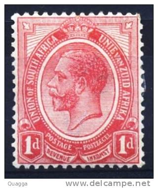 South Africa 1913. 1d Rose-red (shade). SACC 3*, SG 4*. - Nuovi