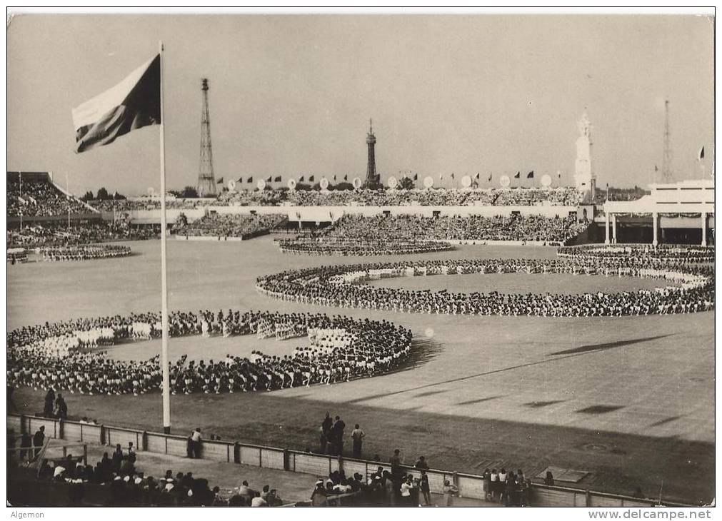 6602 - Celostani Spartakiada 1955 V Praze Dny Mladeze Dorost Pracovnich Zaloh Spolecné Vystoupeni - Tschechische Republik