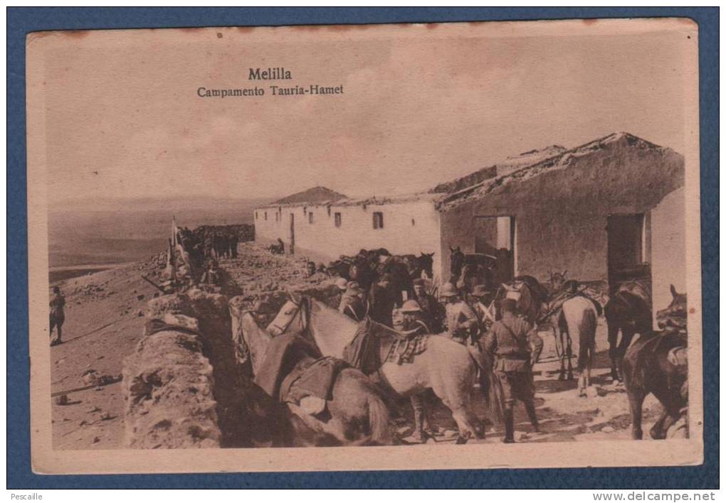 MILITARIA / MILITARES - CP MELILLA - COMPAMENTO TAURIA-HAMET - MAROC RIF - 1923 - Melilla