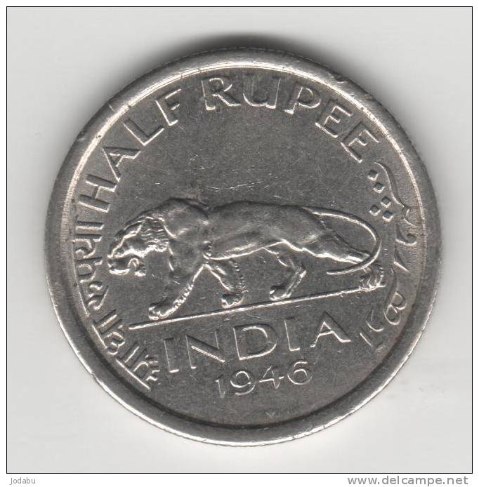 Piéce De 0,50 Ruppé 1946. India....FAUTEE... - Variétés Et Curiosités