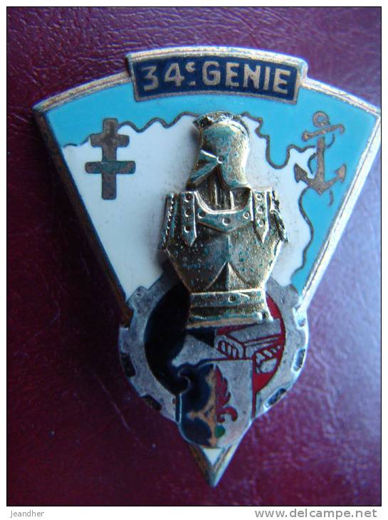 INSIGNE SAHARIEN  34e REGIMENT DU GENIE -DRAGO.2025 - Armée De Terre