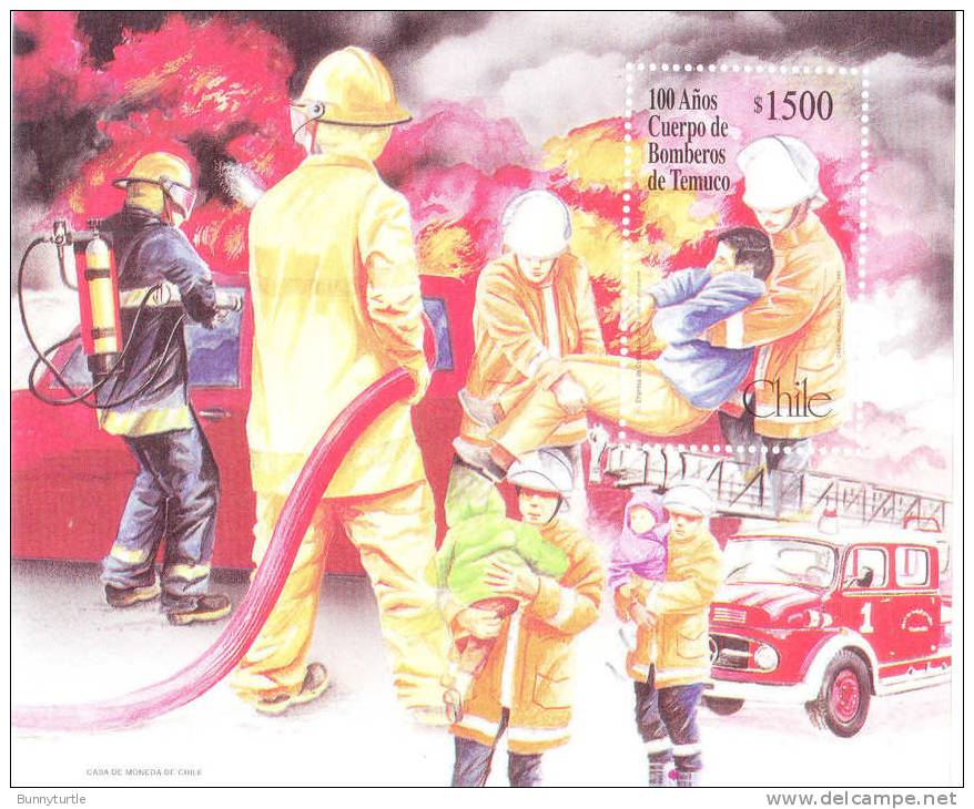 Chile 1999 Temuco Fire Dept Fire Fighters S/S MNH - Chile