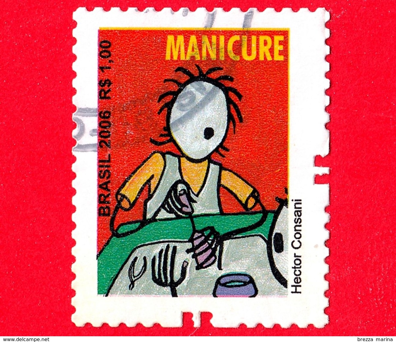 BRASILE - Usato - 2006 - Serie Professioni - Manicure - Manicurist - 1.00 - Oblitérés