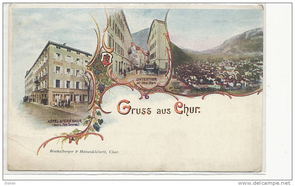 Gruss Aus Chur Hotel Stern Ghur Edit Bischofberger And Hotzenkocherle - Coire