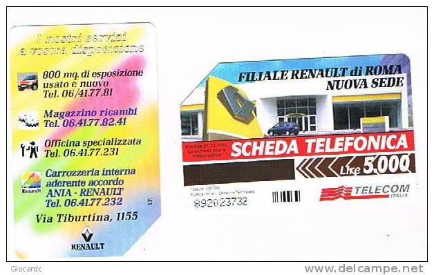TELECOM ITALIA - C.& C. F3122 -  RENAULT        - USATA - Públicas Especiales O Conmemorativas