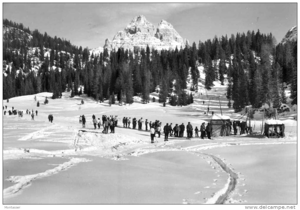 MISURINA (Belluno). Lago. Dolomiti. LAVAREDO. Neve. SCI. Vg. C/fr. 1965. - Belluno
