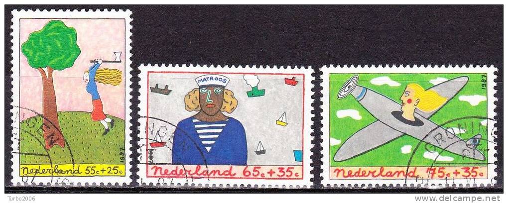 1987 Kinderzegels Gestempelde Serie NVPH 1387 / 1389 - Oblitérés