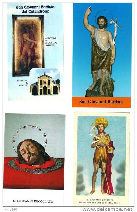 S. GIOVANNI BATTISTA  - LOTTO DI 4 SANTINI DIVERSI -  M - Religione & Esoterismo