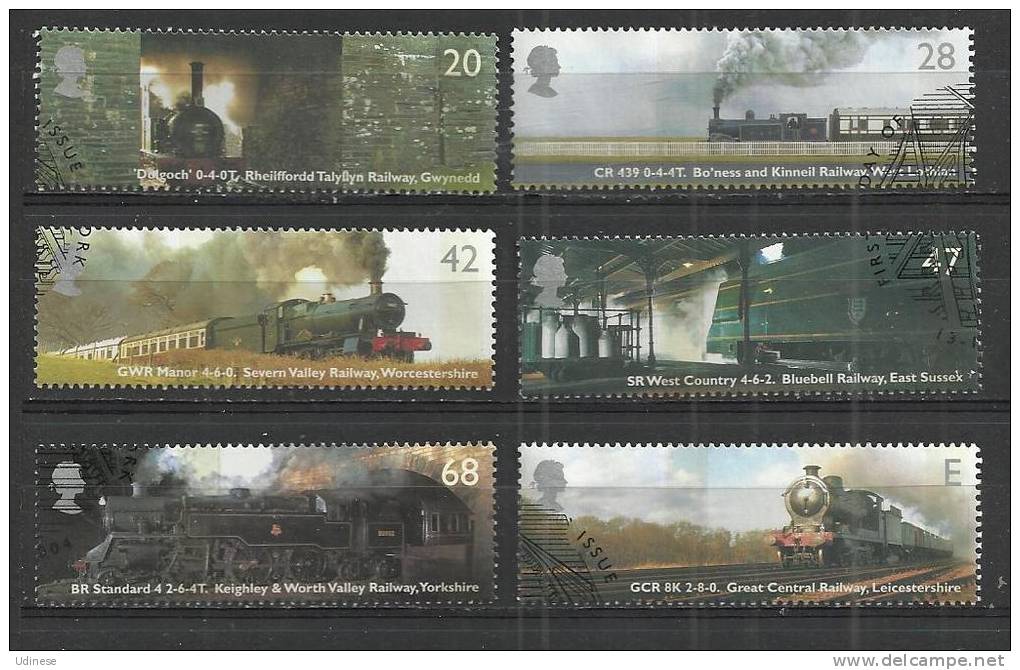 UNITED KINGDOM 2004 - LOCOMOTIVES - CPL. SET - USED OBLITERE GESTEMPELT USADOS - Trains