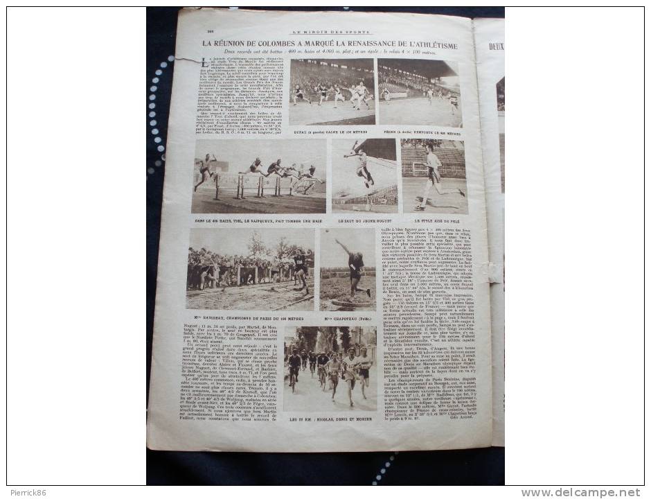 1928 TOURNOI OLYMPIQUE DE FOOTBALL / TENNIS / BOXE GIUSEPPE SPALLA / DIRIGEABLE " ITALIA "