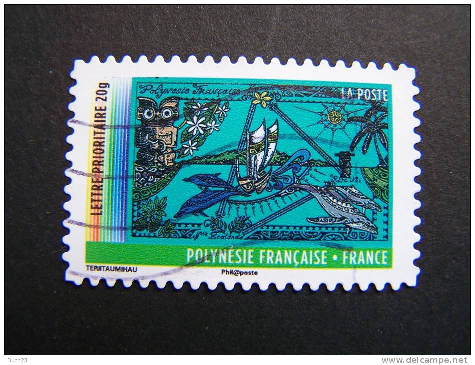 OBLITERE FRANCE ANNEE 2011 N° 639 SERIE DU CARNET OUTRE MER POLYNESIE FRANCAISE AUTOCOLLANT ADHESIF - Used Stamps