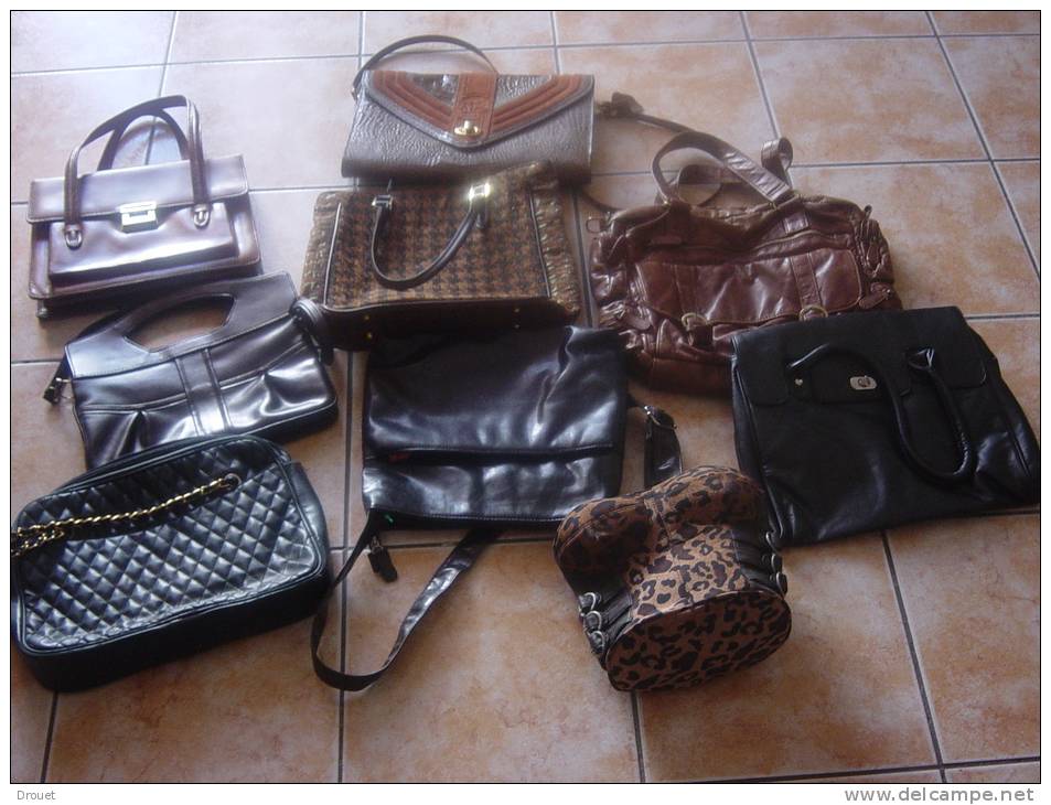 LOT DE 9  SACS A MAIN - Bourses Et Sacs