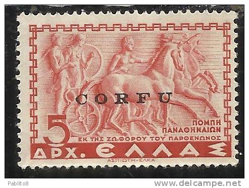 CORFU´ 1941  SOPRASTAMPATO  DI GRECIA OVERPRINTED GREECE 5 DRACME MNH - Corfù