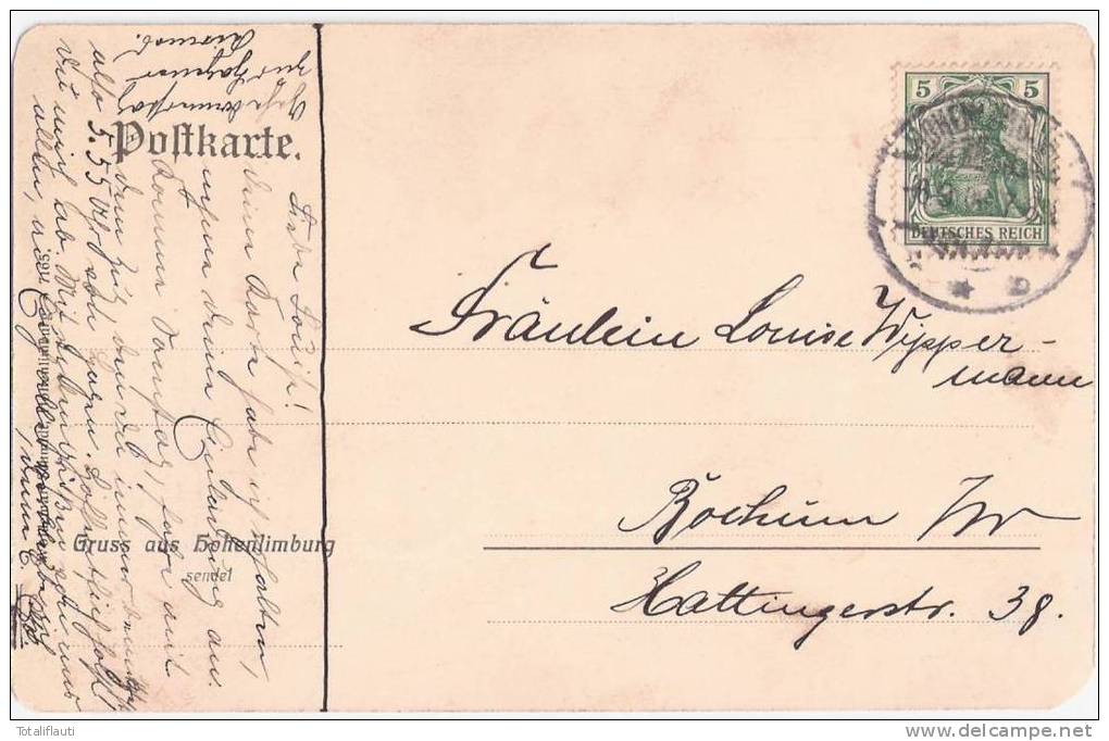 Gruß Aus Hohenlimburg Hagen Bentheimer Hof Ungeteilte Rückseite Nachverwendet 8.9.1906 - Hagen