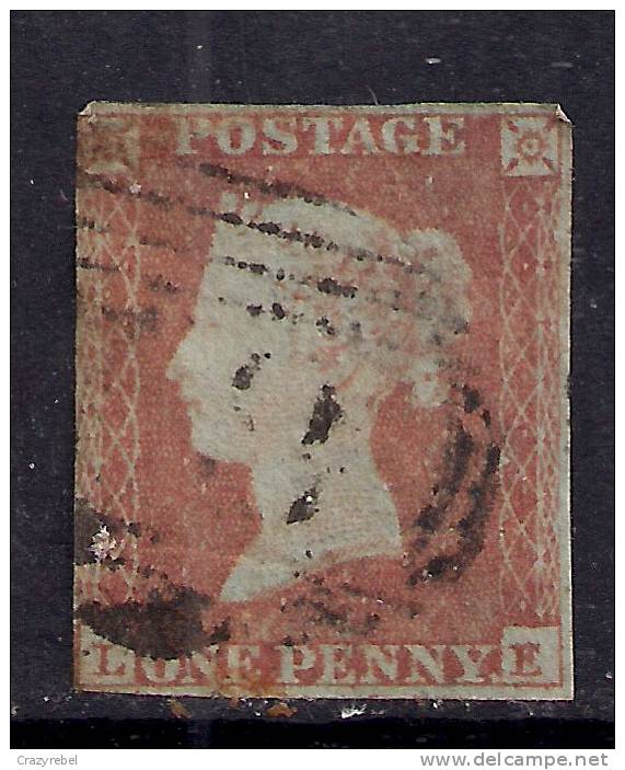 GB 1841 QV 1d Penny Red IMPERF Blued Paper ( L & E ) ( K725 ) - Usati