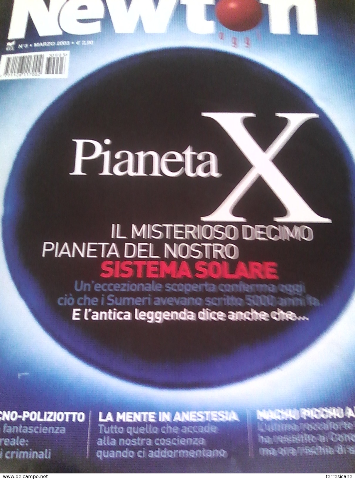 X PIANETA X  PLANET X UFO ALIENI MISTERO NEWTON OGGI 3/2003 PIANETA X  PLANET X - Textos Científicos