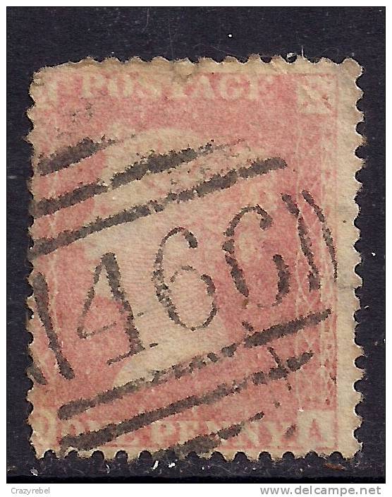 GB 1856 - 58 QV 1d Penny Red Stars Stamp Perf 14  (O & A ) ( K723 ) - Usati