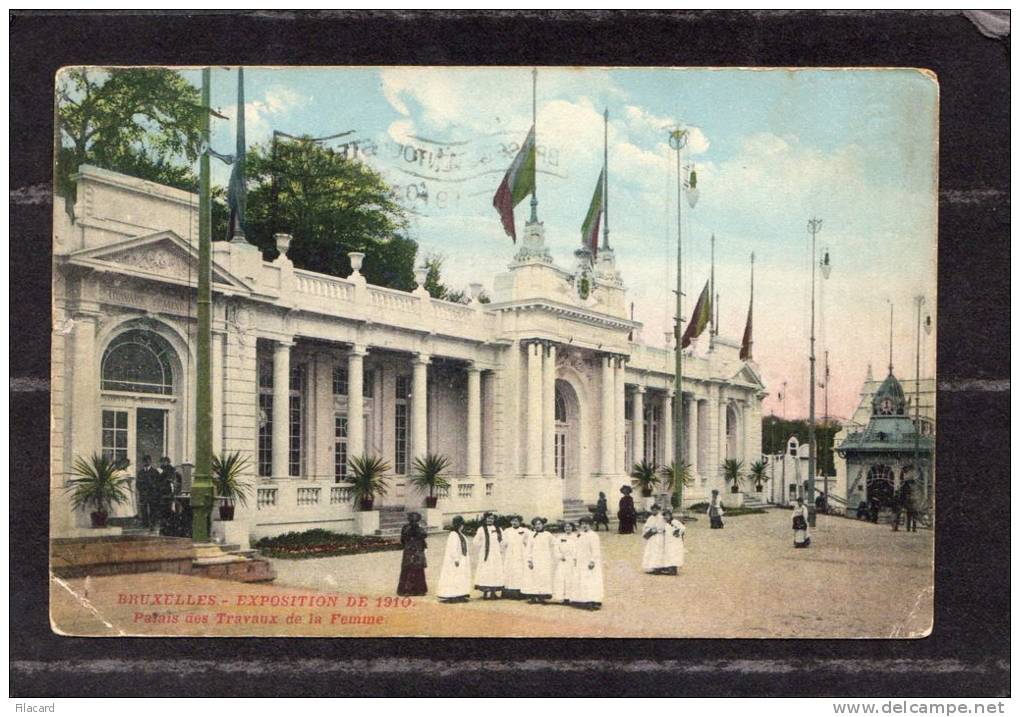 36888     Belgio,  Bruxelles  -  Exposition  De  1910 -  Palais  Des  Travaux  De La  Femme,  VG  1910 - Mostre Universali