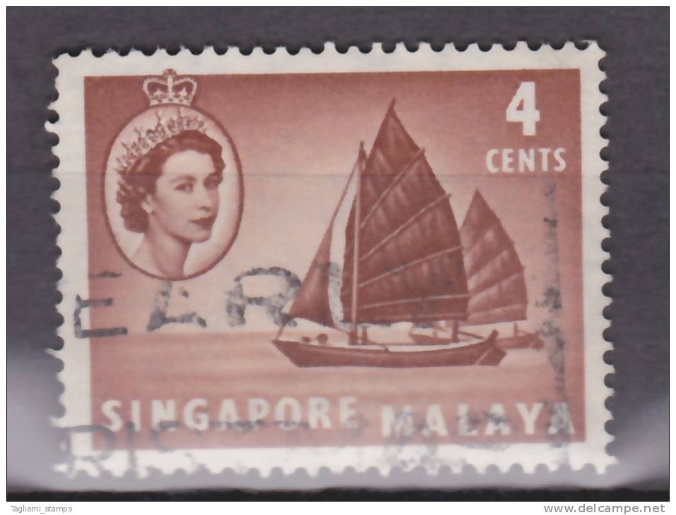 Singapore, 1955, SG 40, Used - Singapour (...-1959)